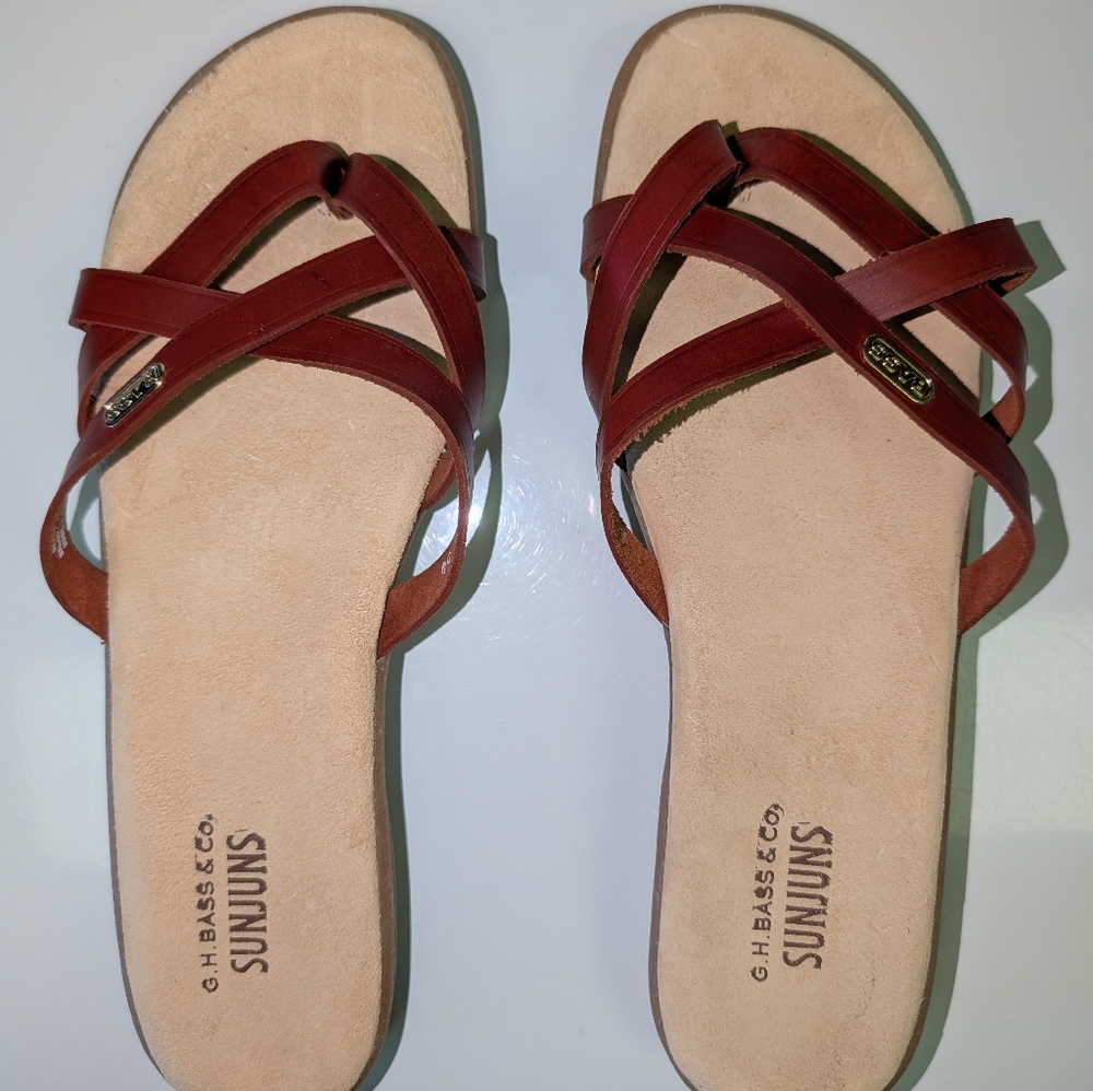 GH Bass Sunjuns Reddish Brown Sandals Size 10 NWB